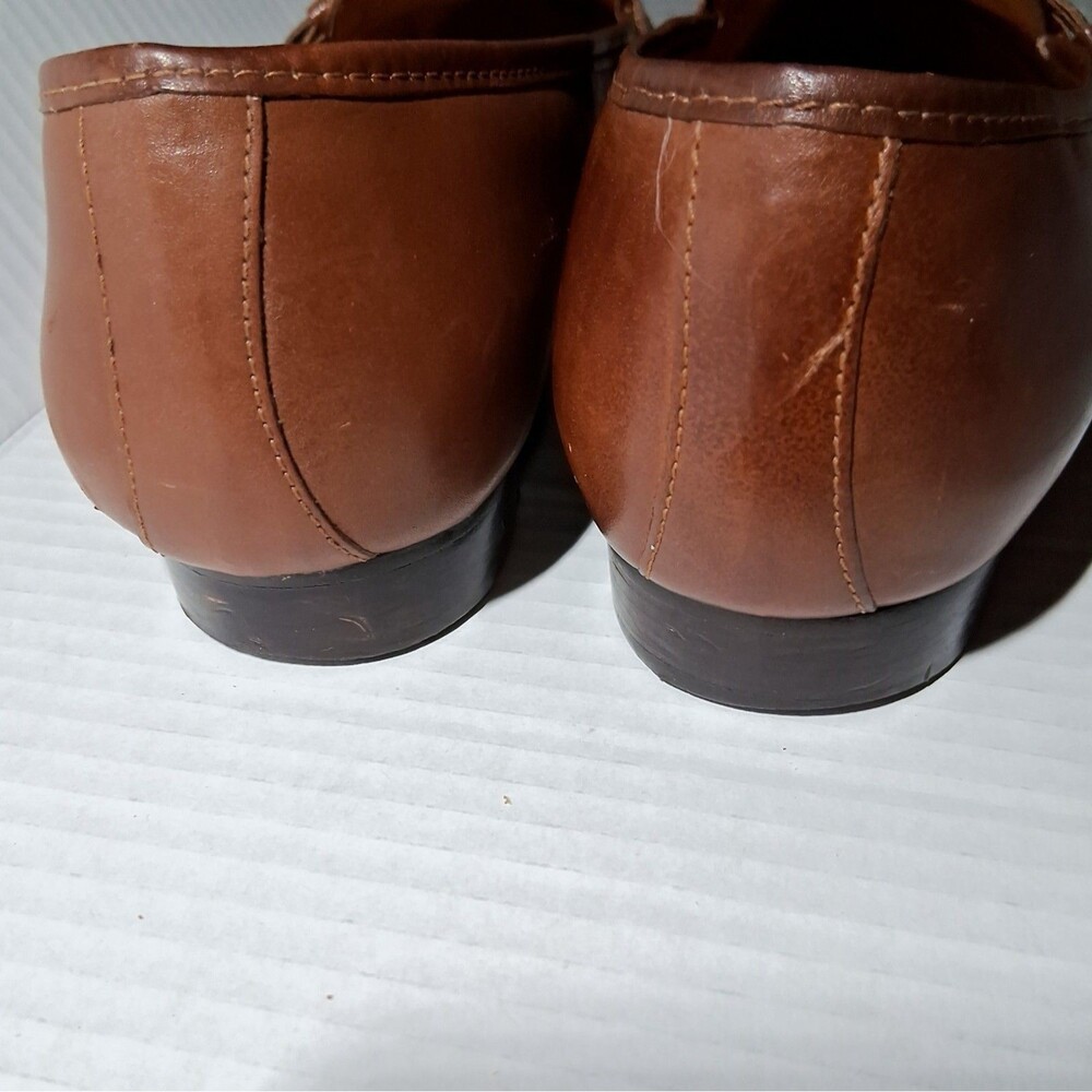 Etienne Aigner Tracy Loafers Leather Canvas Size 10M Old Money Preppy VTG - Picture 6 of 6